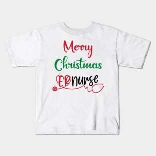 Merry Christmas Er Nurse Kids T-Shirt